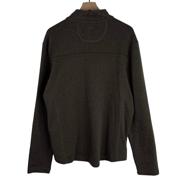 Exofficio 1/4 Zip Pullover Mens XL Kahve Wool Blend Thermal Long Sleeve Jacket - Picture 6 of 12